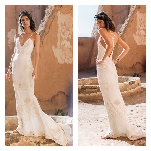 odette silk slip gown